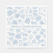 Serviette En Papier Bachelorette De Ski Dernier Toast Sur Les Pistes (Devant)