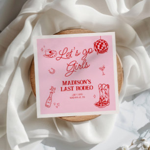 Serviette En Papier Bachelorette dernière Rodeo Disco
