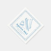 Serviette En Papier Bachelorette D'Hiver Après-Ski Bleu À Main (Coin)