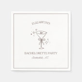 Serviette En Papier Bachelorette Espresso Martini Whimsical tendance (Devant)