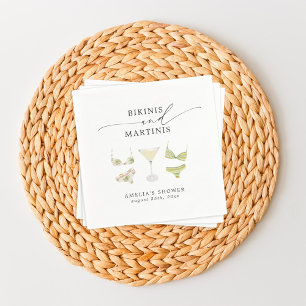 Serviette En Papier Bachelorette Fête des mariées Bikinis & Martinis