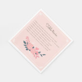 Serviette En Papier Bachelorette fête table rose trivia (Coin)