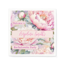 Bachelorette florale de pivoine rose douce/future 