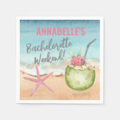 Serviette En Papier Bachelorette Girls Weekend Beach Cocktail (Devant)