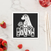 Serviette En Papier Bachelorette Mariage Bridezilla vintage (En situation)