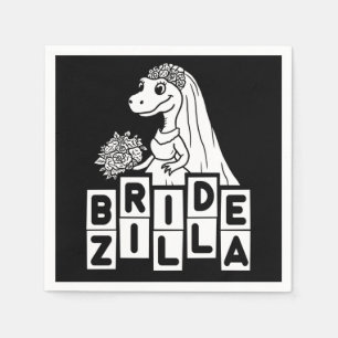 Serviette En Papier Bachelorette Mariage Bridezilla vintage