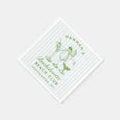 Serviette En Papier Bachelorette moderne rétro Papier noir (Coin)