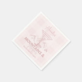 Serviette En Papier Bachelorette Montagne et Martinis (Coin)