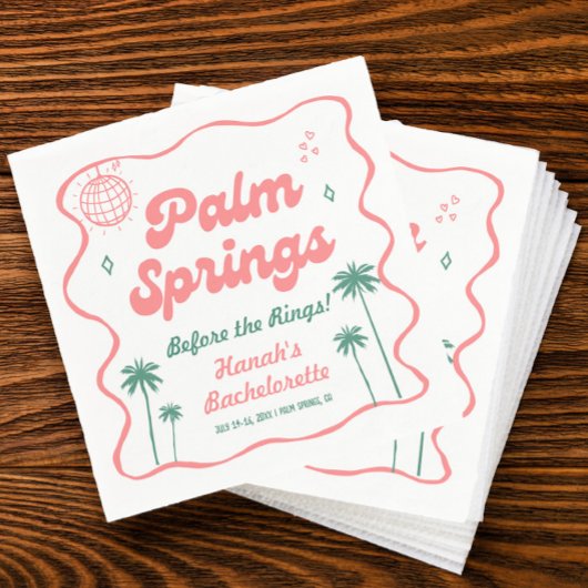 Serviette En Papier Bachelorette Palm Springs