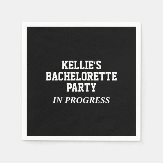 Serviette En Papier Bachelorette Party En cours Naples (Devant)