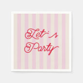 Serviette En Papier Bachelorette Party Faisons la fête (Devant)