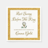 Serviette En Papier Bachelorette Party Golfing Gold Parties scintillan (Devant)