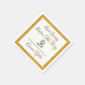 Serviette En Papier Bachelorette Party Golfing Gold Parties scintillan (Coin)