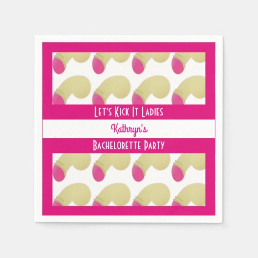 Serviette En Papier Bachelorette Party Jolie Falos (Devant)