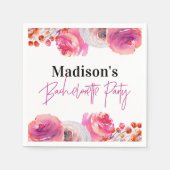 Serviette En Papier Bachelorette Party rose vif Napkin (Devant)