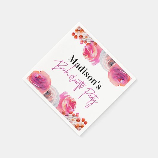 Serviette En Papier Bachelorette Party rose vif Napkin (Coin)