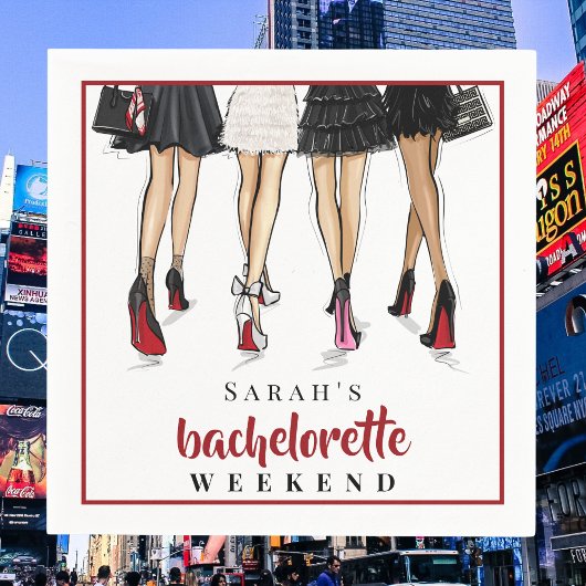 Serviette En Papier Bachelorette personnalisée New York City Weekend M