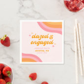 Serviette En Papier Bachelorette rose et orange Super (En situation)