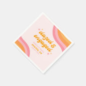 Serviette En Papier Bachelorette rose et orange Super (Coin)