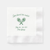 Serviette En Papier Bachelorette Tennis Theme Napkin (Devant)