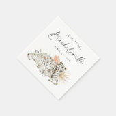 Serviette En Papier Bachelorette Tropical Boho Tigers (Coin)