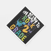 Serviette En Papier Back to School I'm Ready To Rock 2nd Grade Dino (Coin)