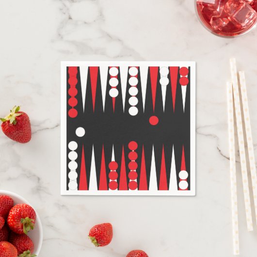 Serviette En Papier Backgammon (En situation)