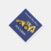 Serviette En Papier Backhoe Construction Baby shower garçon serviettes (Coin)