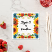 Serviette En Papier Backyard Summer Floral Geometric (En situation)