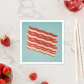 Serviette En Papier Bacon rétro délicieux (En situation)