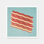 Serviette En Papier Bacon rétro délicieux (Devant)
