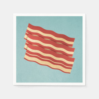 Serviette En Papier Bacon rétro délicieux