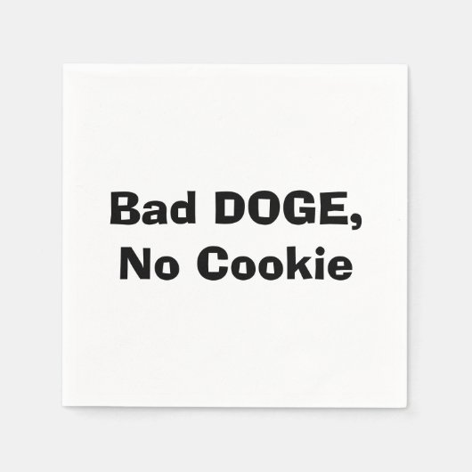 Serviette En Papier Bad DOGE, pas de biscuit (Devant)