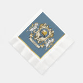 Serviette En Papier Badge de clan Campbell personnalisé bleu (Coin)