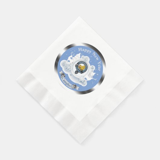 Serviette En Papier Badge de Clan Campbell Personnalisé Hiver (Coin)