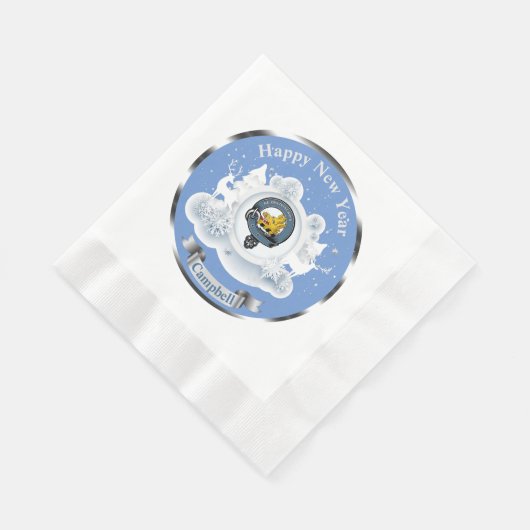 Serviette En Papier Badge de clan Campbell personnalisé hiver (Coin)