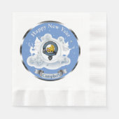 Serviette En Papier Badge de clan Campbell personnalisé hiver (Devant)