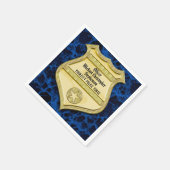 Serviette En Papier Badge Marbre Police Graduation/Retraite Party (Coin)