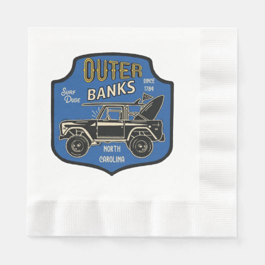 Serviette En Papier Badge NC des banques extérieures (Devant)