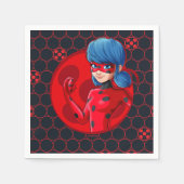 Serviette En Papier Badge rouge Ladybug (Devant)
