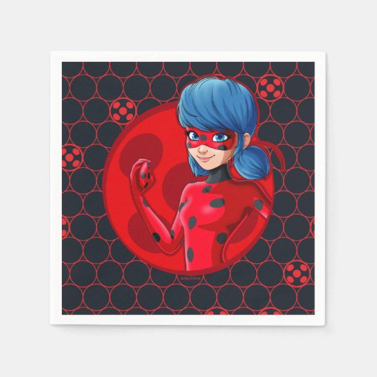 Serviette En Papier Badge rouge Ladybug (Devant)