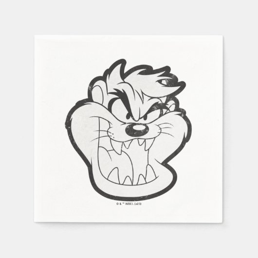 Serviette En Papier Badge TAZ™ Evil Grin (Devant)
