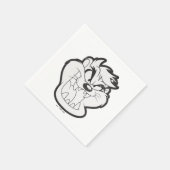 Serviette En Papier Badge TAZ™ Evil Grin (Coin)
