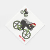 Serviette En Papier Badger de miel - Vélo d'insigne de Noël (Coin)