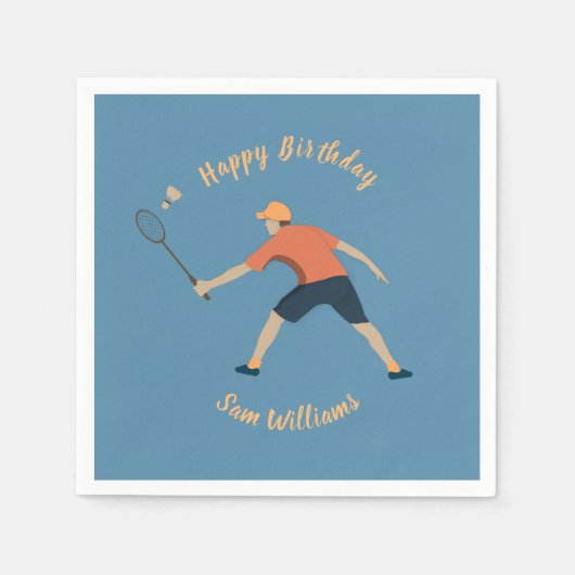 Serviette En Papier Badminton (Devant)