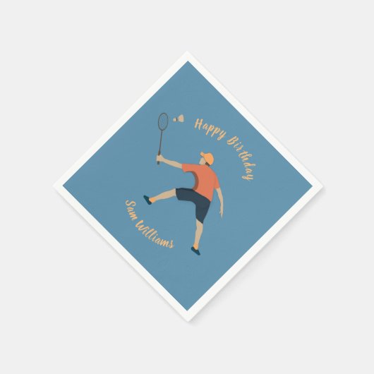 Serviette En Papier Badminton (Coin)