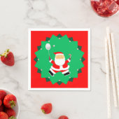 Serviette En Papier Badminton de Noël (En situation)