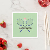 Serviette En Papier Badminton Design (En situation)