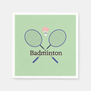 Serviette En Papier Badminton Design