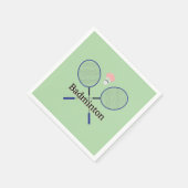 Serviette En Papier Badminton Design (Coin)